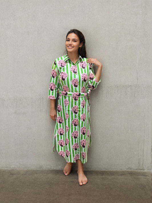 Peacock Stripes Dress