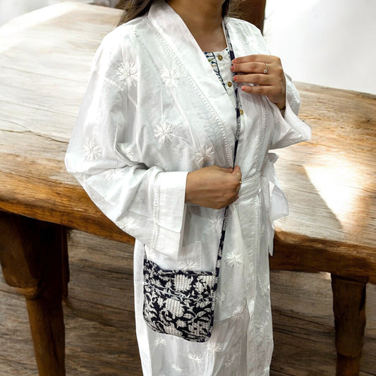 Anokhi Textile’s Cotton Handblock Quilted Sling Bag