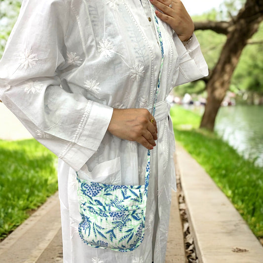 Anokhi Textile’s Cotton Handblock Quilted Sling Bag