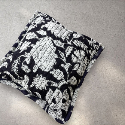 Handblock Printed Quilted Pouches with Zip Closure