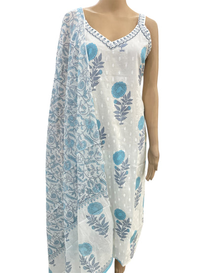 Summer Vibes with Blue-White Summer Suit Set