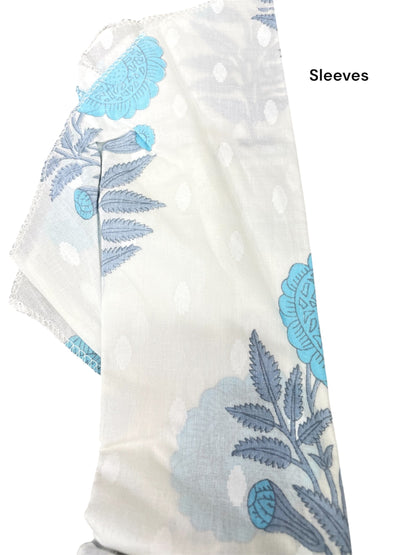 Summer Vibes with Blue-White Summer Suit Set