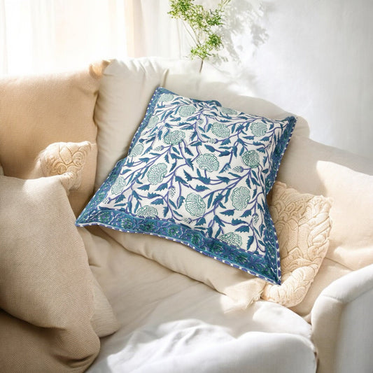 Hand block Cushion Cover