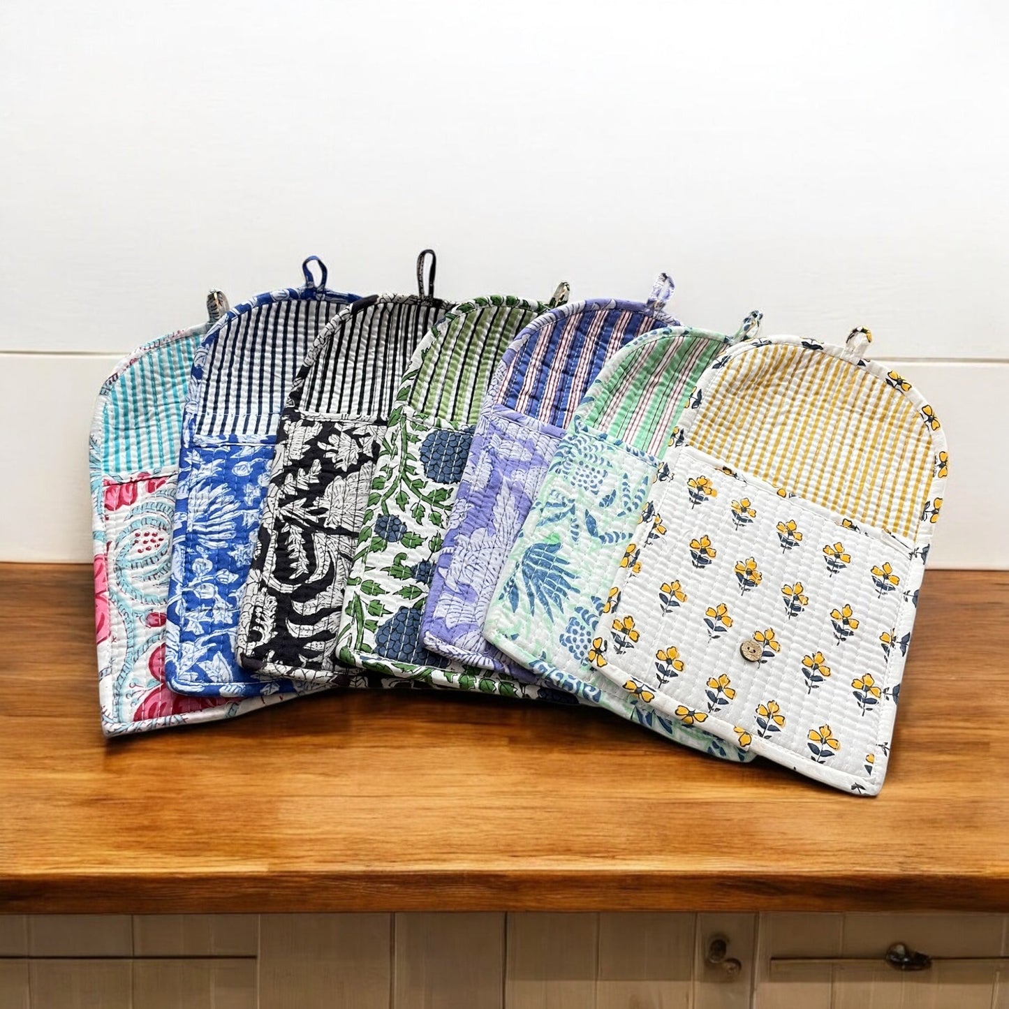 Anokhi Textiles Handblock Quilted Pouch