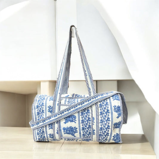 Cotton Quilted Duffel Bag