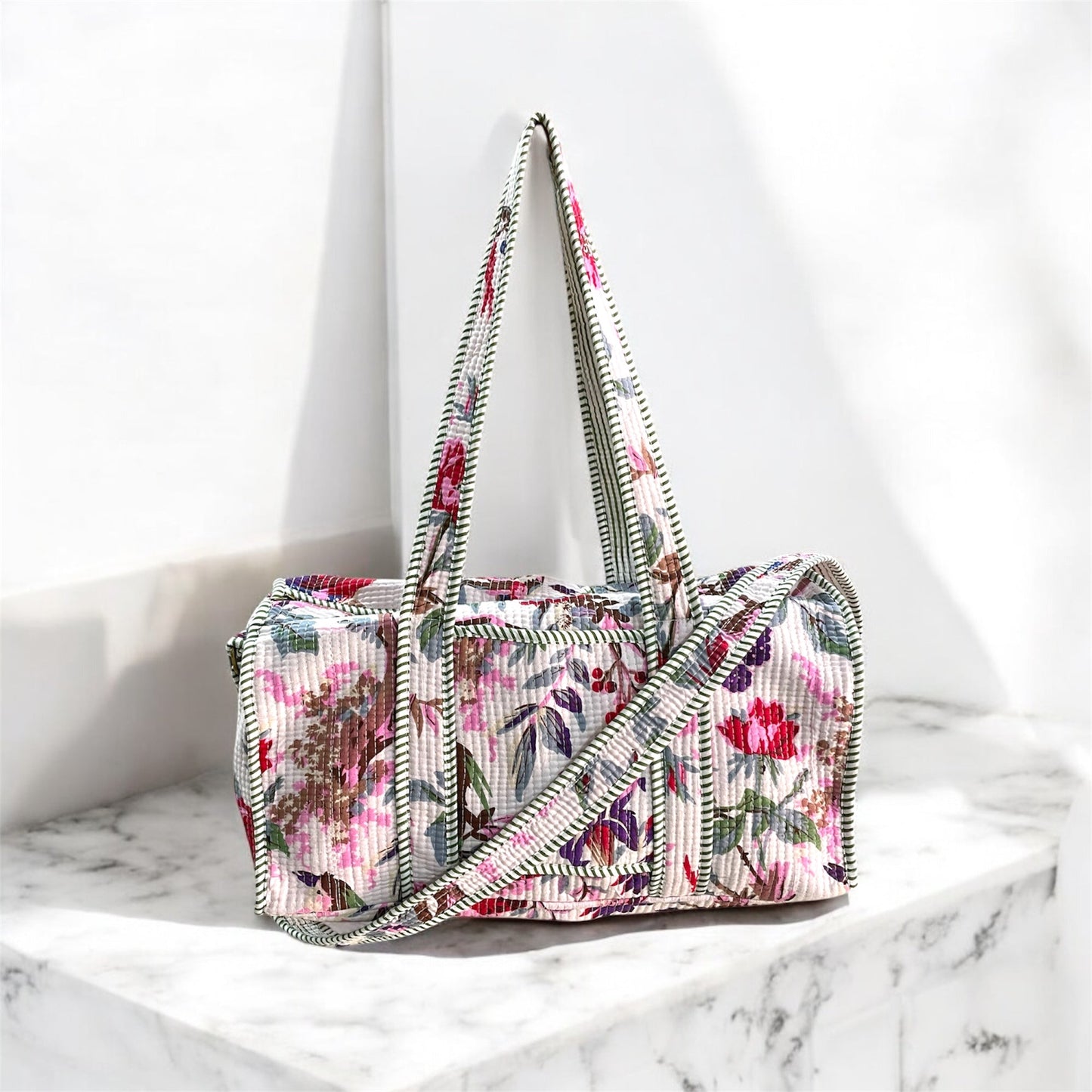 Cotton Quilted Duffel Bag