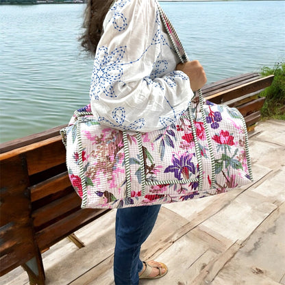 Cotton Quilted Duffel Bag