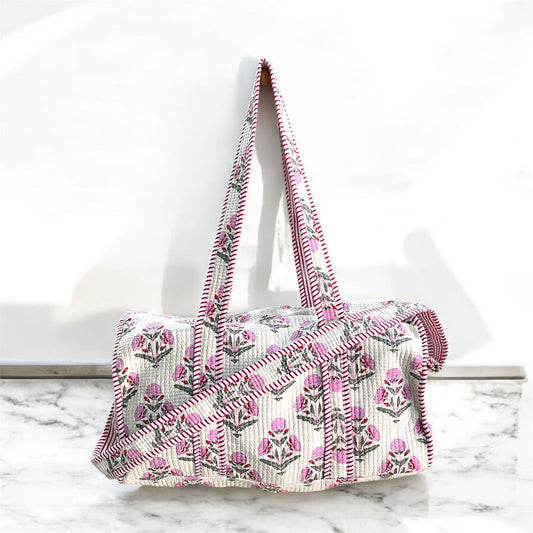 Cotton Quilted Duffel Bag