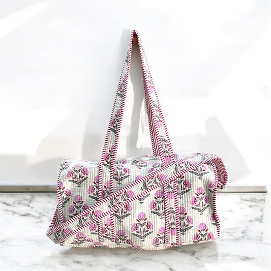 Cotton Quilted Duffel Bag