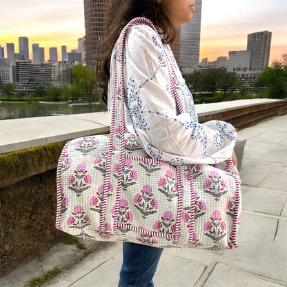 Cotton Quilted Duffel Bag