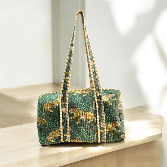 Cotton Quilted Duffel Bag