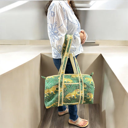 Cotton Quilted Duffel Bag