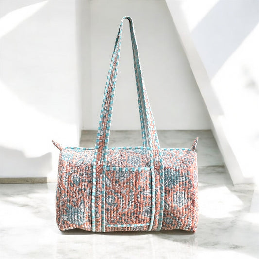 Cotton Quilted Duffel Bag