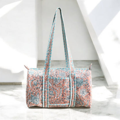 Cotton Quilted Duffel Bag
