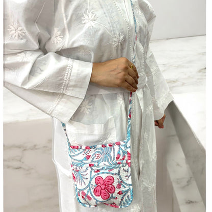 Anokhi Textile’s Cotton Handblock Quilted Sling Bag