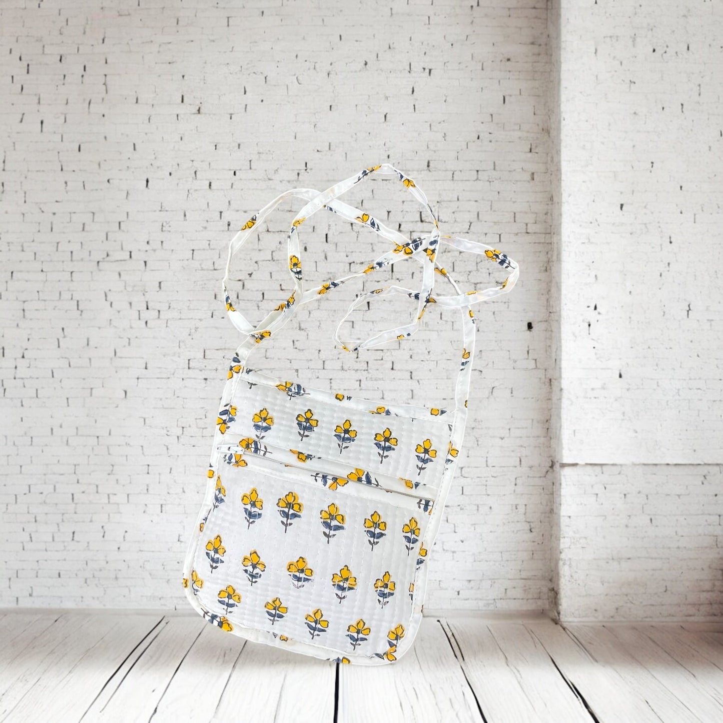 Anokhi Textile’s Cotton Handblock Quilted Sling Bag