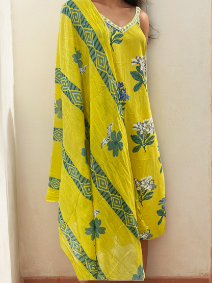 Summer Vibes with Yellow Summer Suit Set